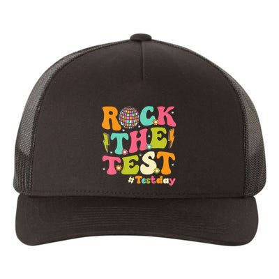 Rock The Test Testing Day Retro Motivational Yupoong Adult 5-Panel Trucker Hat