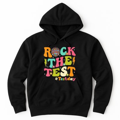 Rock The Test Testing Day Retro Motivational Hoodie