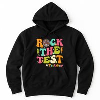 Rock The Test Testing Day Retro Motivational Hoodie