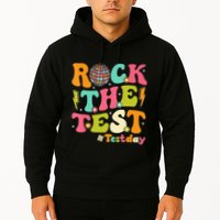 Rock The Test Testing Day Retro Motivational Hoodie