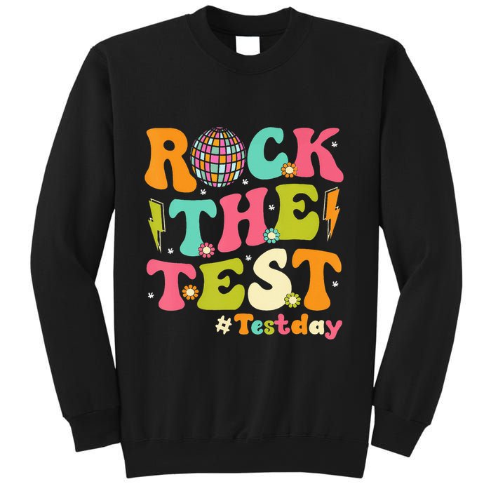 Rock The Test Testing Day Retro Motivational Sweatshirt