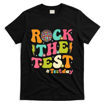 Rock The Test Testing Day Retro Motivational T-Shirt