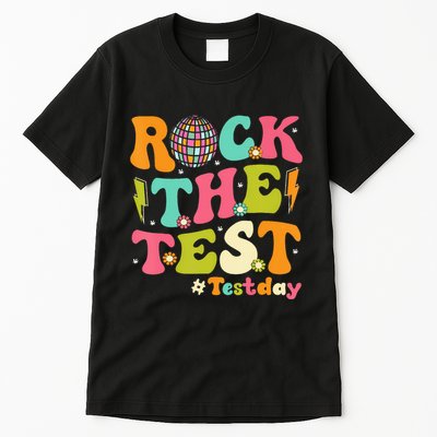 Rock The Test Testing Day Retro Motivational Tall T-Shirt