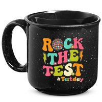 Rock The Test Testing Day Retro Motivational 15oz Campfire Ceramic Mug