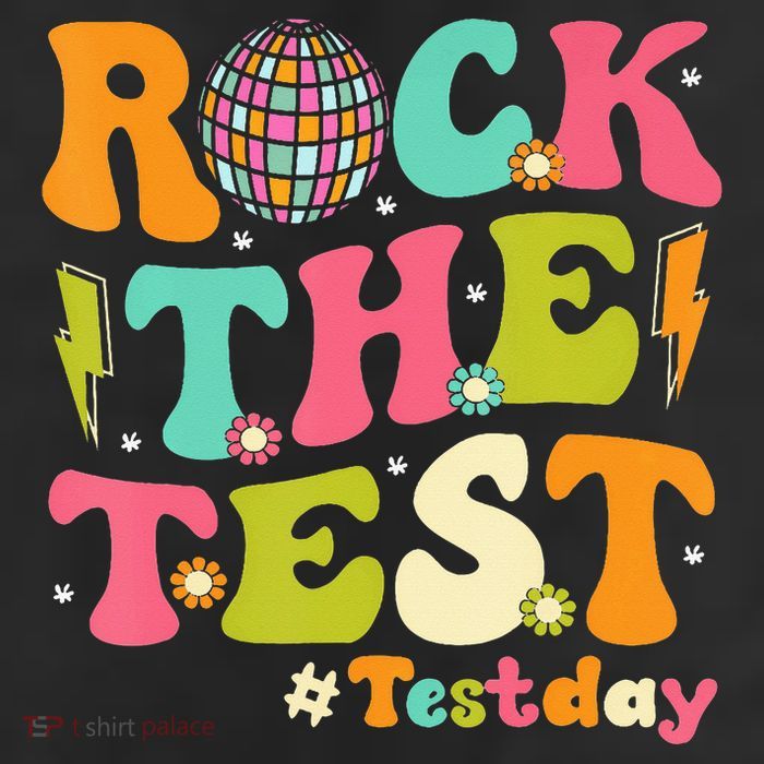 Rock The Test Testing Day Retro Motivational Beanie