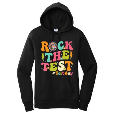 Rock The Test Testing Day Retro Motivational Women's Pullover Hoodie