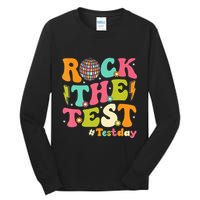 Rock The Test Testing Day Retro Motivational Tall Long Sleeve T-Shirt