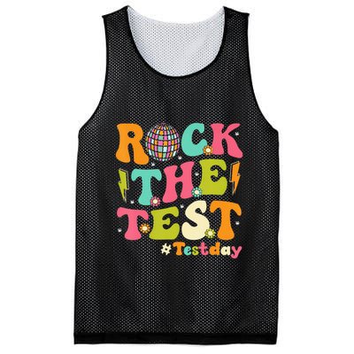 Rock The Test Testing Day Retro Motivational Mesh Reversible Basketball Jersey Tank