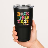 Rock The Test Testing Day Retro Motivational Tumbler