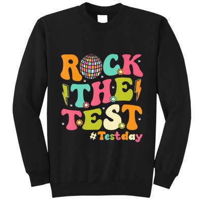 Rock The Test Testing Day Retro Motivational Tall Sweatshirt