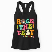 Rock The Test Testing Day Retro Motivational Womens Tank Top