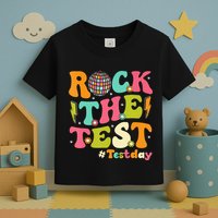 Rock The Test Testing Day Retro Motivational Toddler T-Shirt
