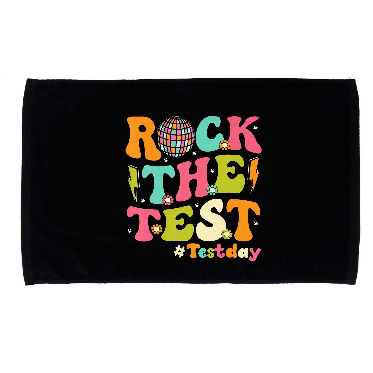 Rock The Test Testing Day Retro Motivational Microfiber Hand Towel