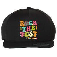 Rock The Test Testing Day Retro Motivational Wool Snapback Cap