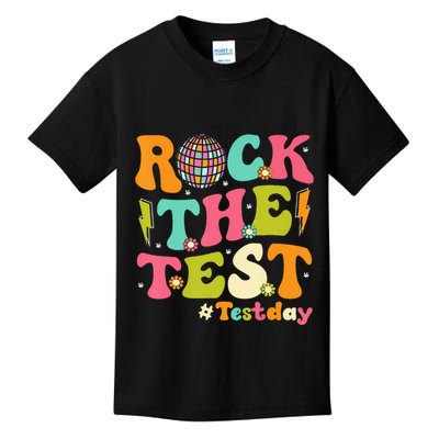 Rock The Test Testing Day Retro Motivational Kids T-Shirt
