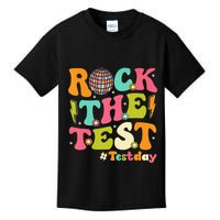 Rock The Test Testing Day Retro Motivational Kids T-Shirt