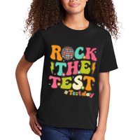 Rock The Test Testing Day Retro Motivational Kids T-Shirt