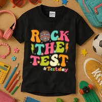 Rock The Test Testing Day Retro Motivational Kids T-Shirt