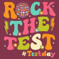 Rock The Test Testing Day Retro Motivational 16oz Travel Tumbler
