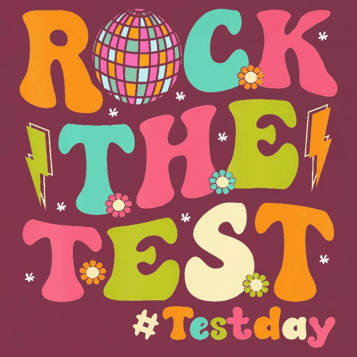 Rock The Test Testing Day Retro Motivational 16oz Travel Tumbler