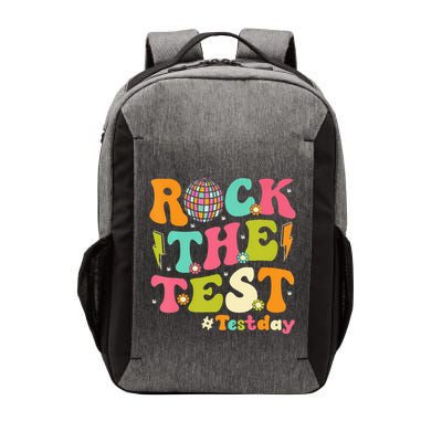 Rock The Test Testing Day Retro Motivational Vector Backpack