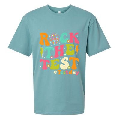Rock The Test Testing Day Retro Motivational Sueded Cloud Jersey T-Shirt