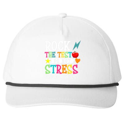 Rock The Test Teacher Life Snapback Five-Panel Rope Hat