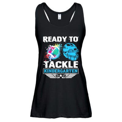 Ready To Tackle Kindergarten Football Back To School Boy Ladies Essential Flowy Tank