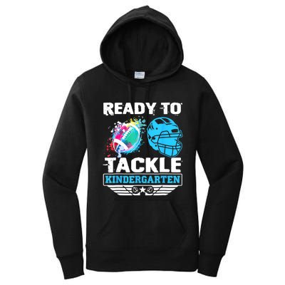 Ready To Tackle Kindergarten Football Back To School Boy Women's Pullover Hoodie