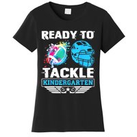 Ready To Tackle Kindergarten Football Back To School Boy Women's T-Shirt