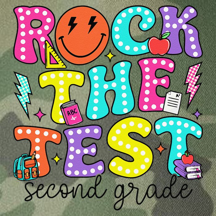 Rock The Test Day 2nd Grade Teacher Second Grade Testing Legacy Tie Dye Trucker Hat
