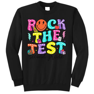 Rock The Test Day 2nd Grade Teacher Second Grade Testing Sweatshirt