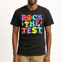 Rock The Test Day 2nd Grade Teacher Second Grade Testing Tall T-Shirt
