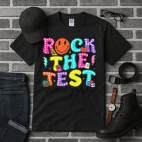 Rock The Test Day 2nd Grade Teacher Second Grade Testing Tall T-Shirt
