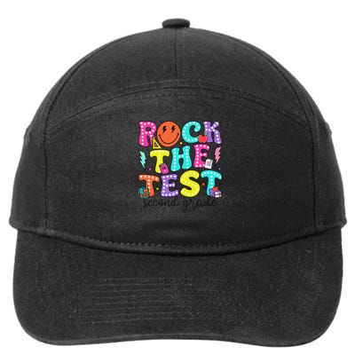 Rock The Test Day 2nd Grade Teacher Second Grade Testing 7-Panel Snapback Hat