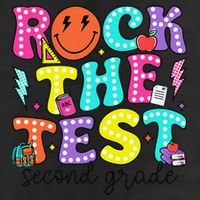 Rock The Test Day 2nd Grade Teacher Second Grade Testing Beanie