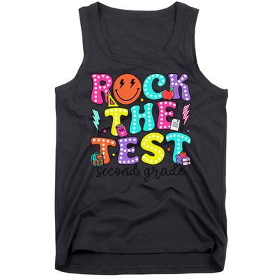 Rock The Test Day 2nd Grade Teacher Second Grade Testing Tank Top