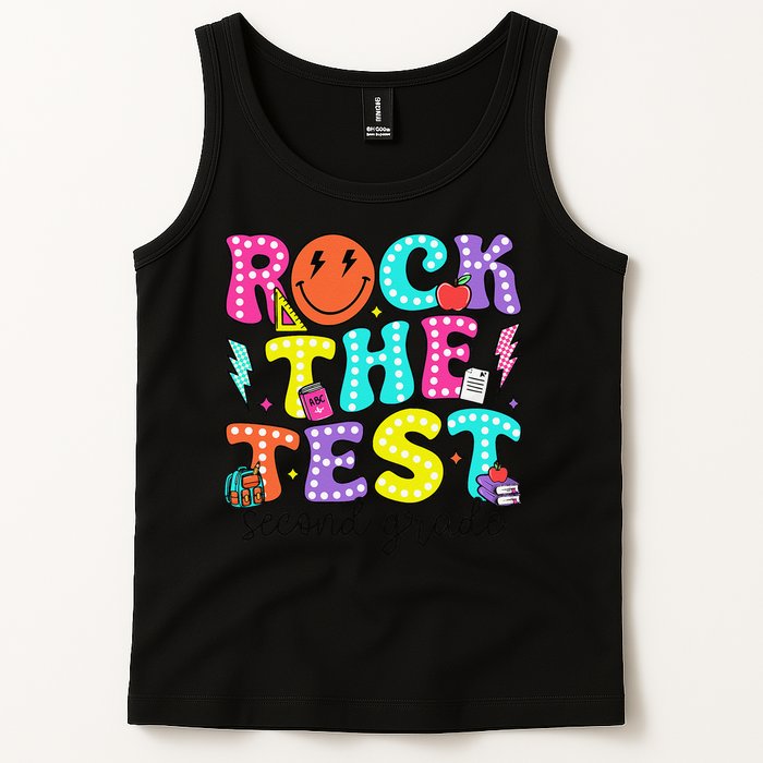 Rock The Test Day 2nd Grade Teacher Second Grade Testing Tank Top