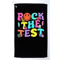 Rock The Test Day 2nd Grade Teacher Second Grade Testing Golf Towel