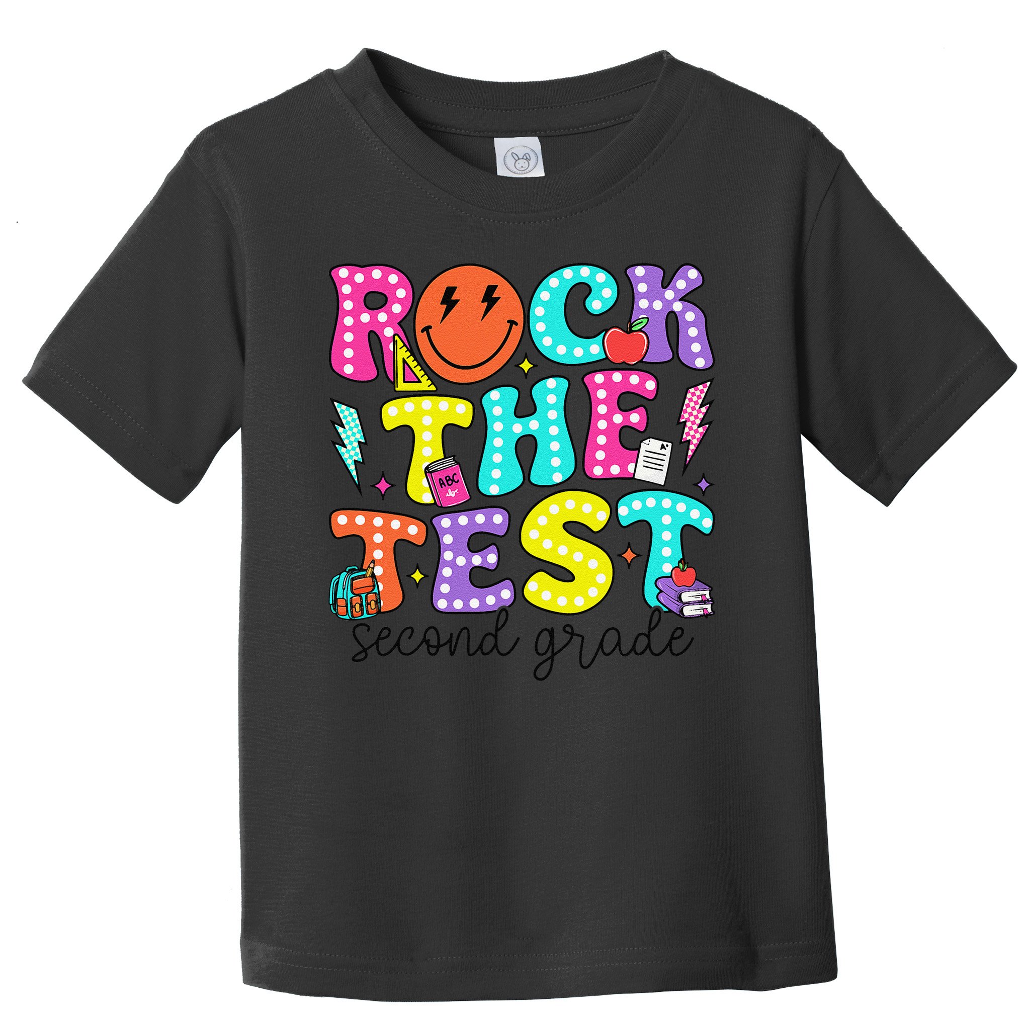 Rock The Test Day 2nd Grade Teacher Second Grade Testing Toddler T-Shirt