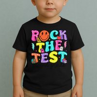 Rock The Test Day 2nd Grade Teacher Second Grade Testing Toddler T-Shirt