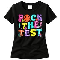 Rock The Test Day 2nd Grade Teacher Second Grade Testing Womens T-Shirt