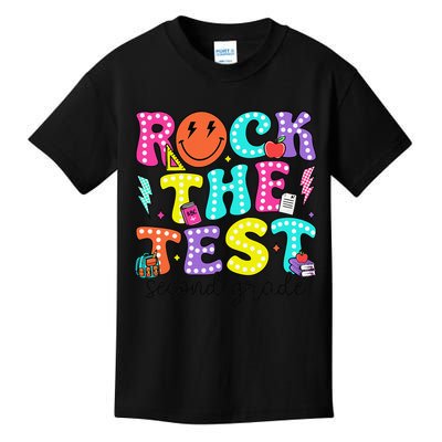 Rock The Test Day 2nd Grade Teacher Second Grade Testing Kids T-Shirt