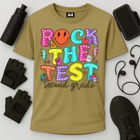 Rock The Test Day 2nd Grade Teacher Second Grade Testing Performance Shirt