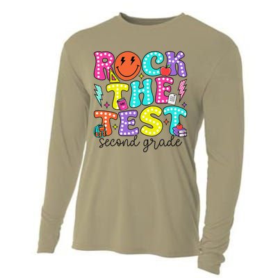 Rock The Test Day 2nd Grade Teacher Second Grade Testing Cooling Performance Long Sleeve Crew