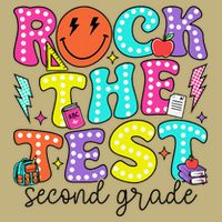 Rock The Test Day 2nd Grade Teacher Second Grade Testing Cooling Performance Long Sleeve Crew