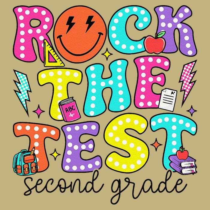 Rock The Test Day 2nd Grade Teacher Second Grade Testing Cooling Performance Long Sleeve Crew