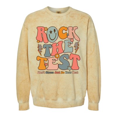 Rock The Test Testing Day DonT Stress Do Your Best Colorblast Crewneck Sweatshirt