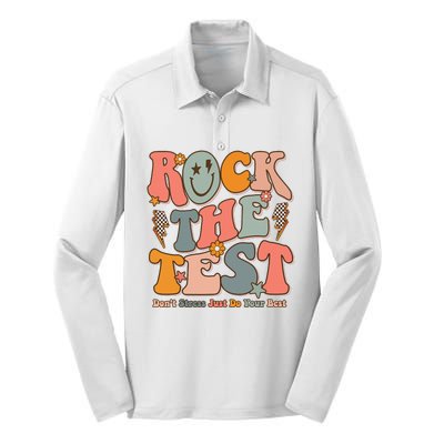 Rock The Test Testing Day DonT Stress Do Your Best Silk Touch Performance Long Sleeve Polo