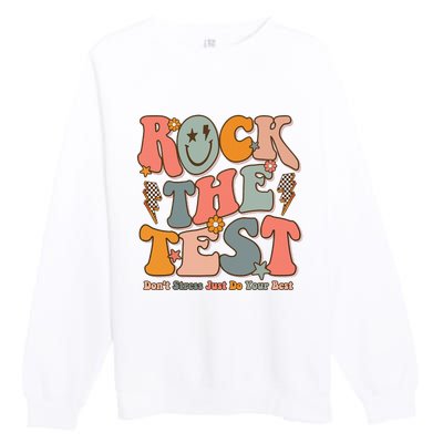 Rock The Test Testing Day DonT Stress Do Your Best Premium Crewneck Sweatshirt